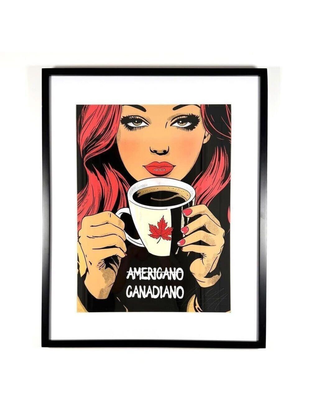 Whatisadam - Canadiano Limited Edition 1/50 Framed Print Pop Canadian Street Art